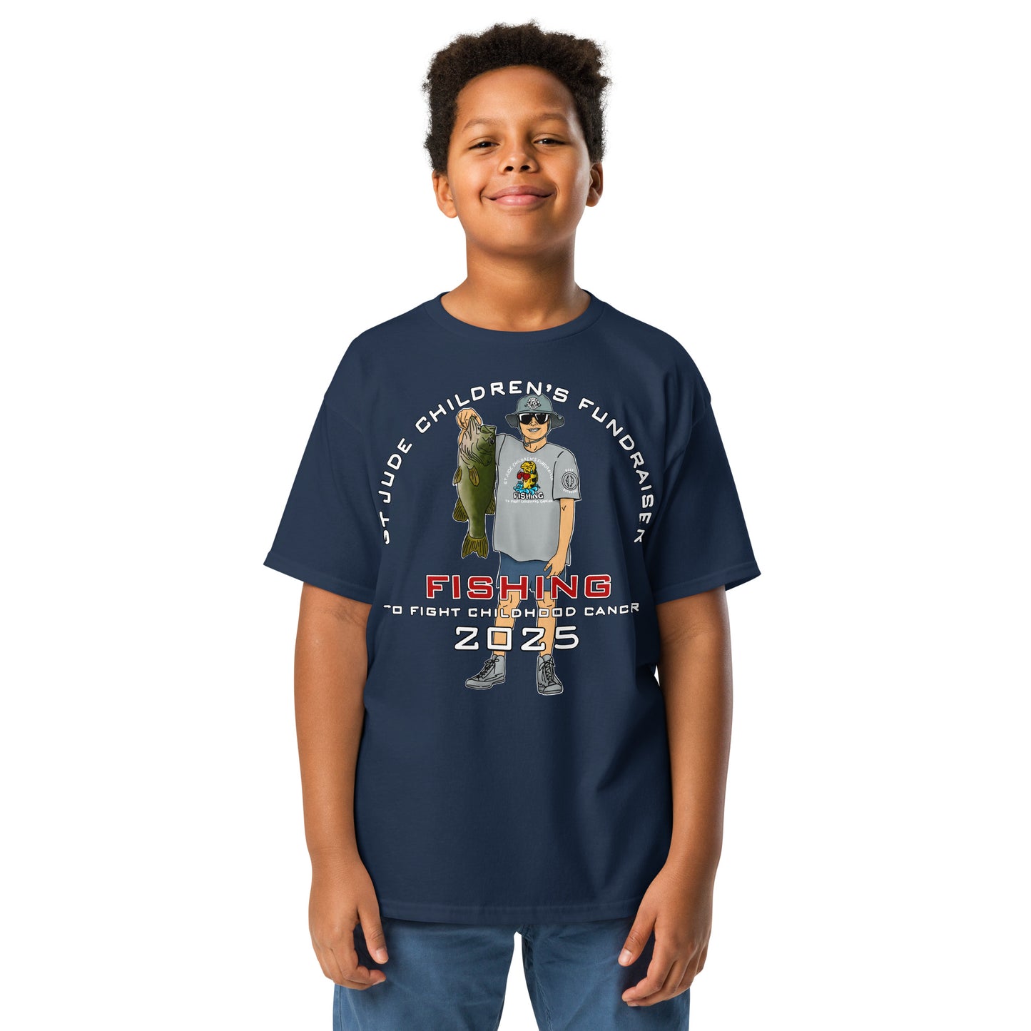 2025 Fishing to Fight Childhood Cancer Youth Tee