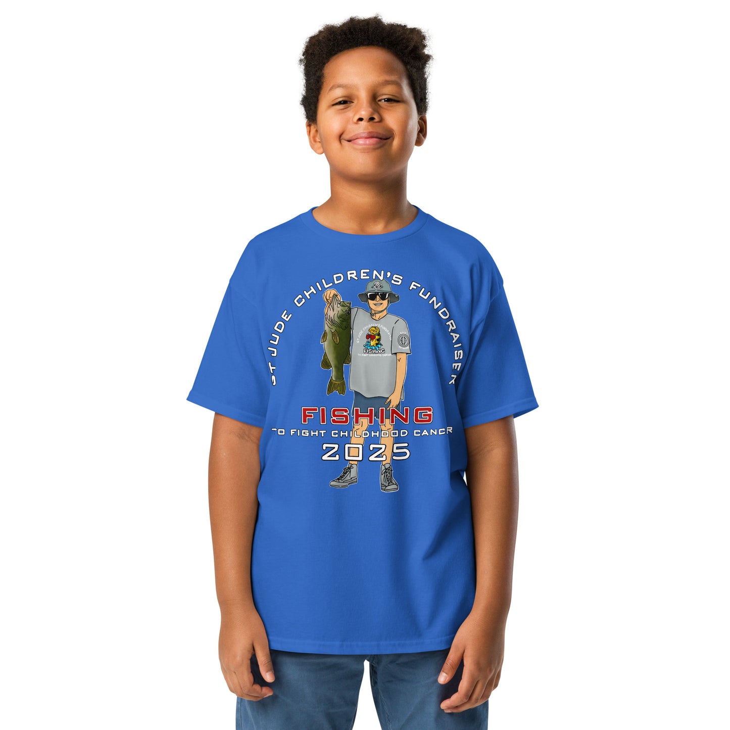 2025 Fishing to Fight Childhood Cancer Youth Tee